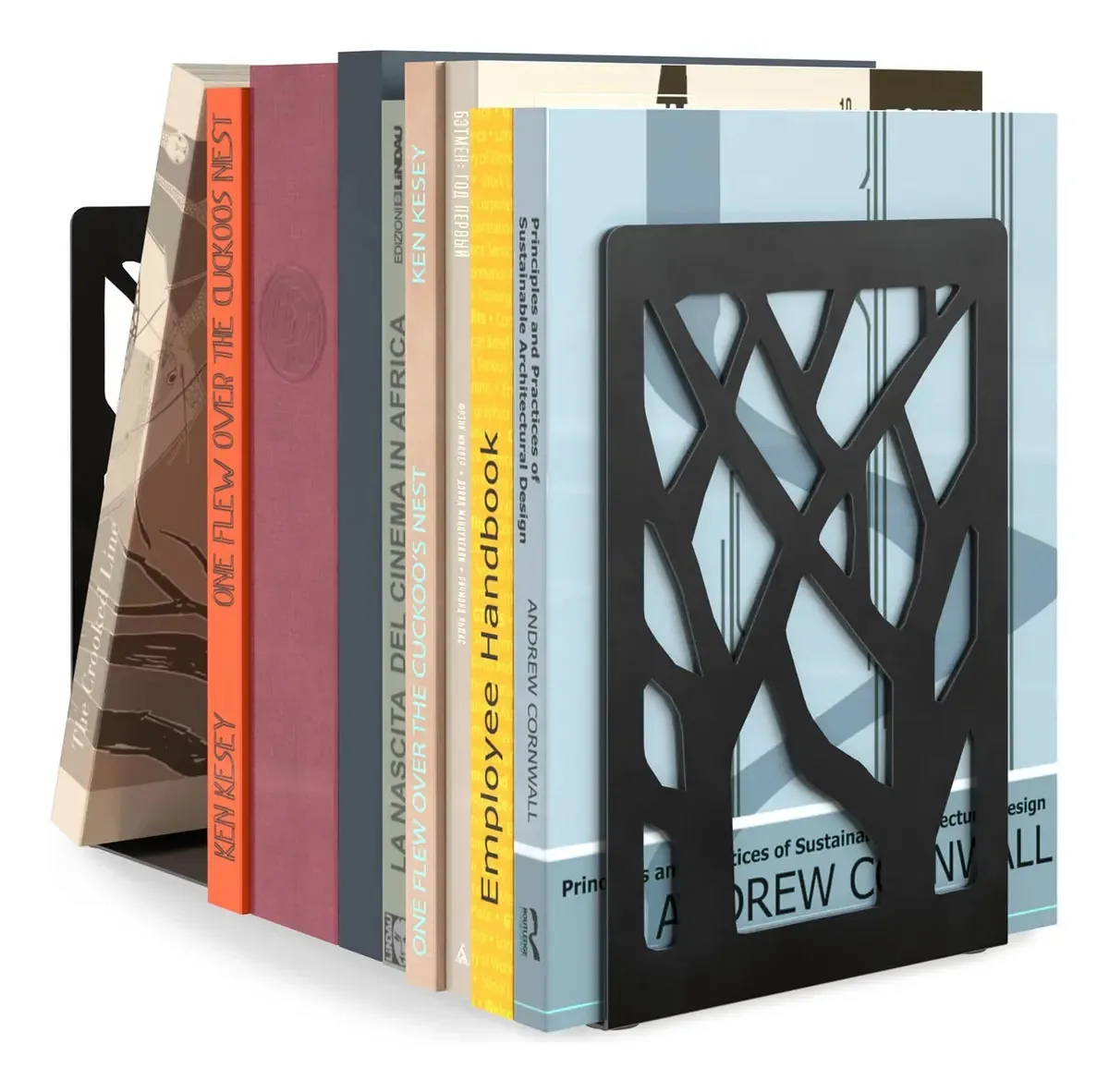 Suportes para livros modernos antiderrapantes com design de árvores para Estan