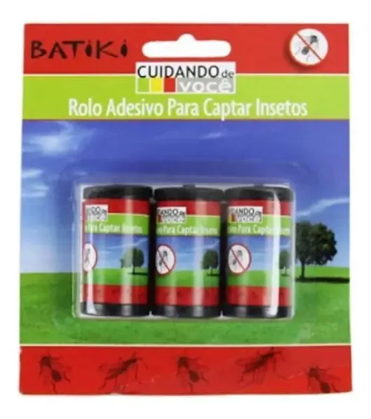 Cola Armadilha Rolo Adesivo Para Captar Insetos Com 3 Rolos