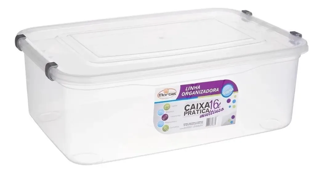 Container Caixa Organizadora 16l Porta Documentos Cosmeticos