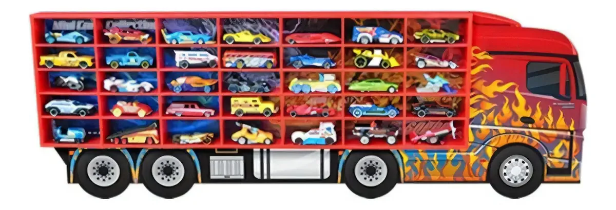 Estante Em Mdf Organizador Para 35 Carrinhos Hot Wheels