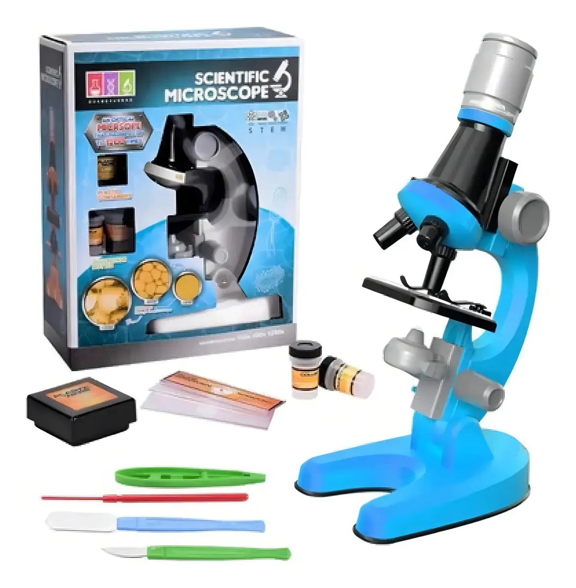 Microscópio Educacional Infantil Aumento Até 1200x