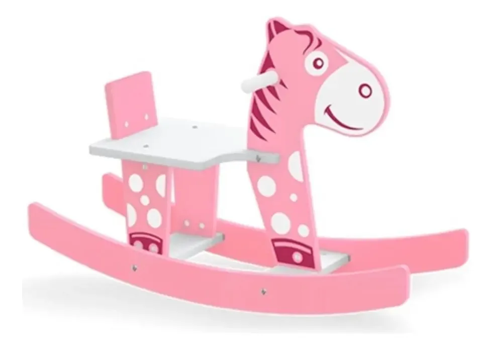 Cavalinho Gangora Infantil Cavalo Divertido Rosa Meninas