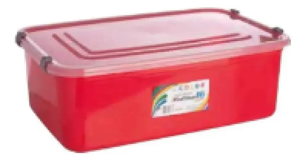Caixa Organizadora Vermelha 30l Ideal Para Brinquedos