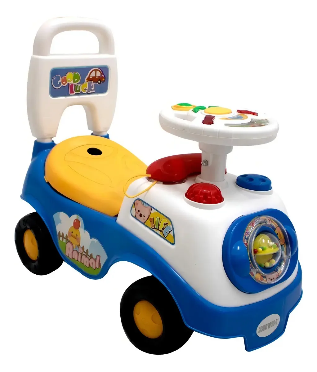 Carrinho montável para bebê/criança, musical e educacional, branco