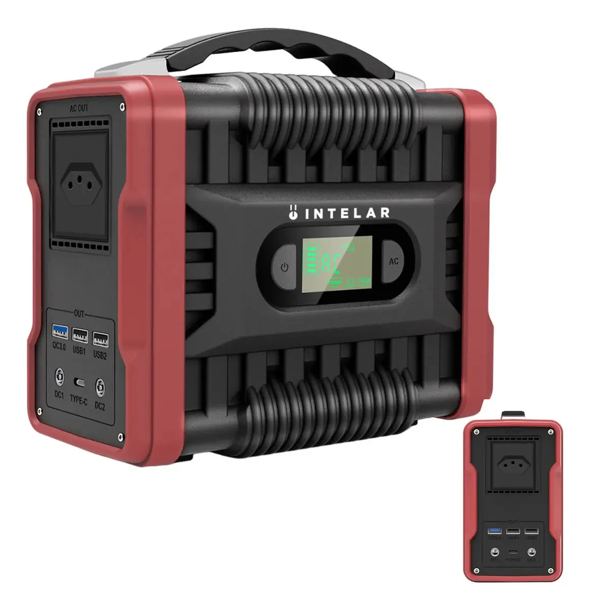 Estação De Energia Solar Portátil Intelar 200w/222wh 220v/ac Com Luz Led