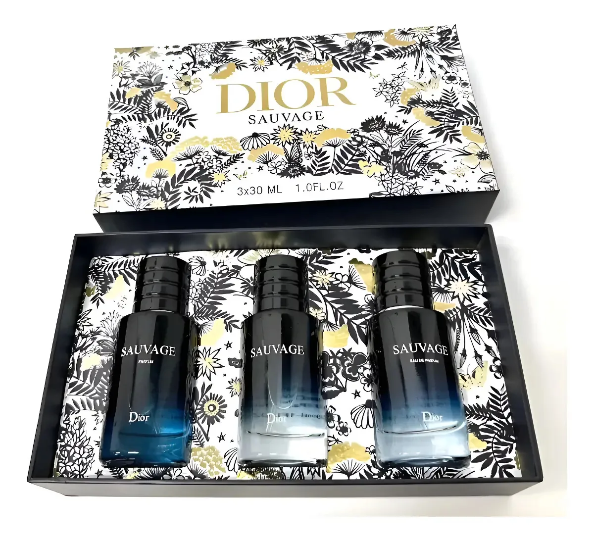 Conjunto de viagem Sauvage, perfume de 3 peças para homens