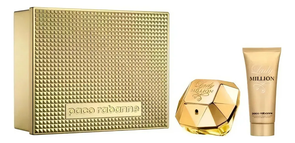 Conjunto de perfumes Lady Million Rabanne 80 ml Perfumes freeshop! Volume da unidade: 80 Fl Oz