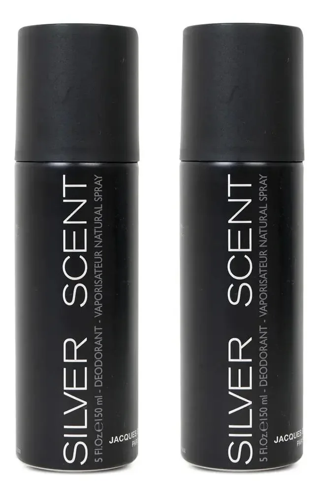 Kit 2 Desodorantes Spray Silver Scent 150 Ml
