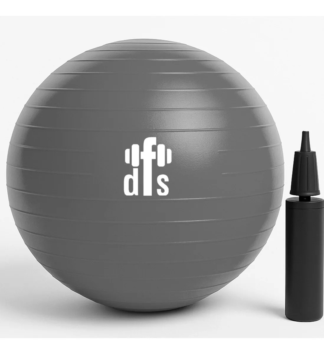 Bola Esferodinâmica 55 cm Dfs Yoga Pilates Reabilitação Cinza