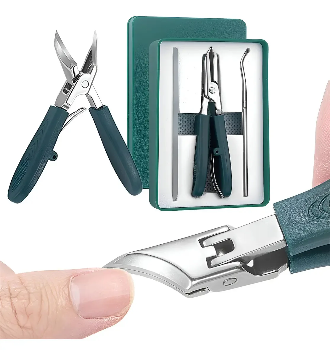 Alicate Para Unhas dos Pés Cortador Chanfrado Kit Cortador de Unhas