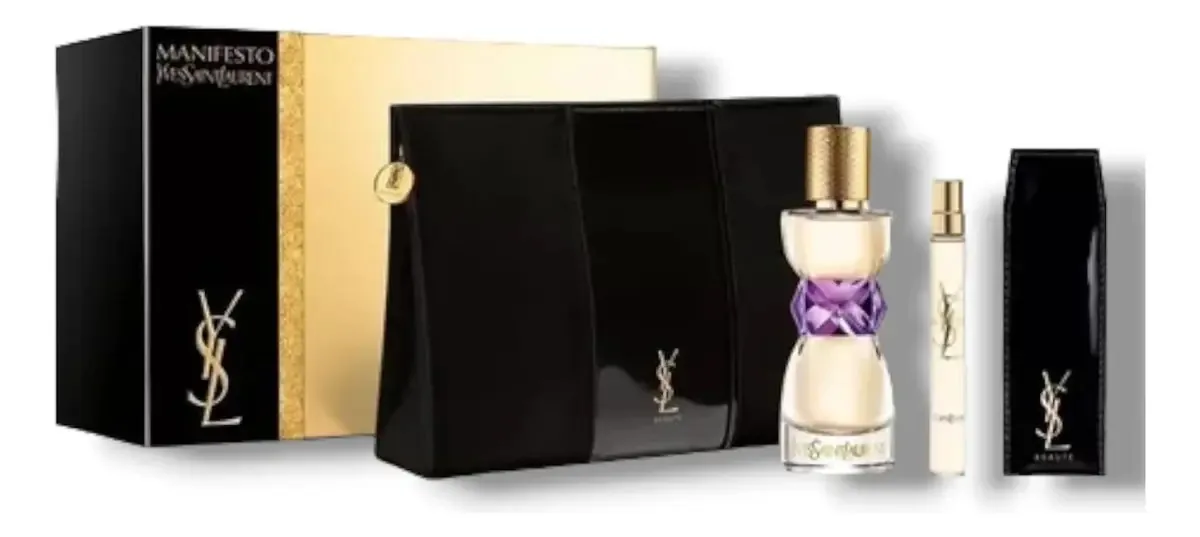 Conjunto Yves Saint Laurent Manifesto X50+ Mini Size X10+ Bolsa de higiene pessoal, gênero feminino