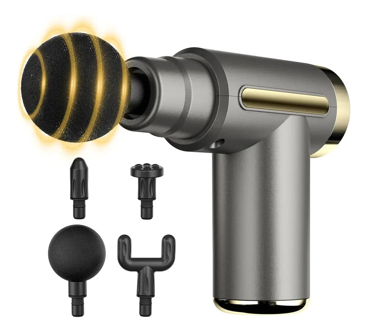 Pistola de massagem muscular Sabbat 6 modos, para relaxar a dor, costas, pescoço, pés, massageadores elétricos corporais, cinza