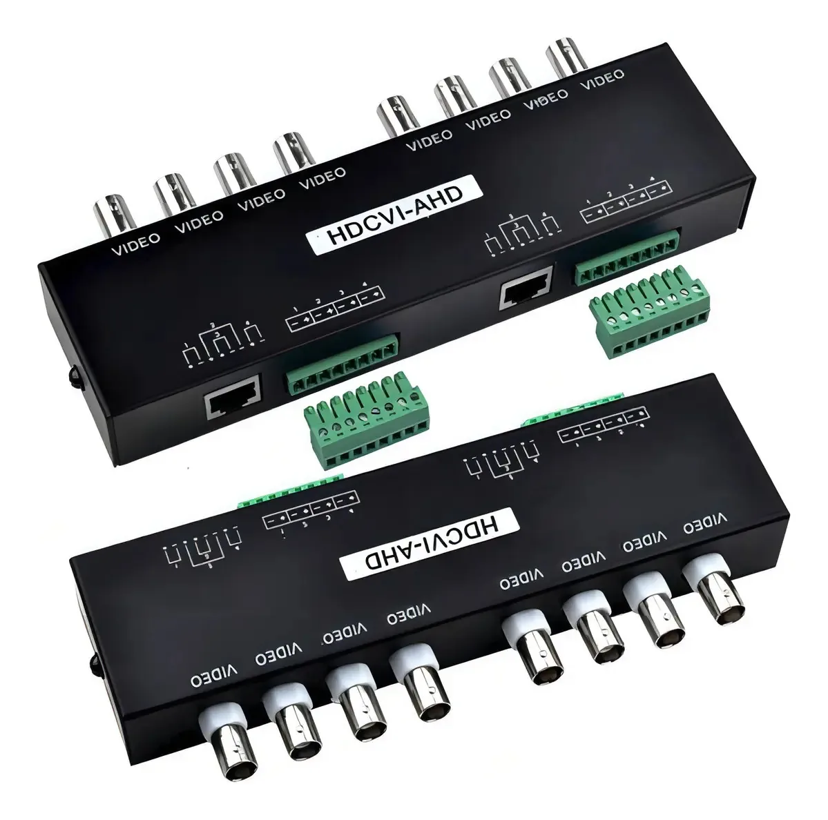 Balun passivo de 8 canais. Conexões múltiplas Dvr Utp Rj45 Cor Preto