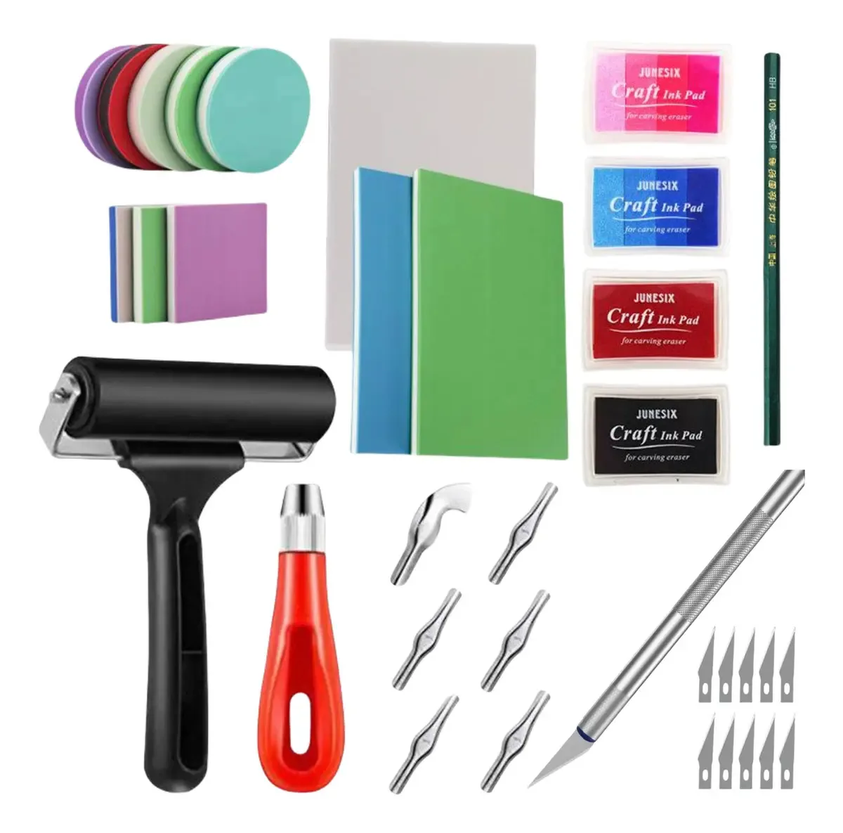 Kit de vedação de borracha esculpida e ferramentas de corte