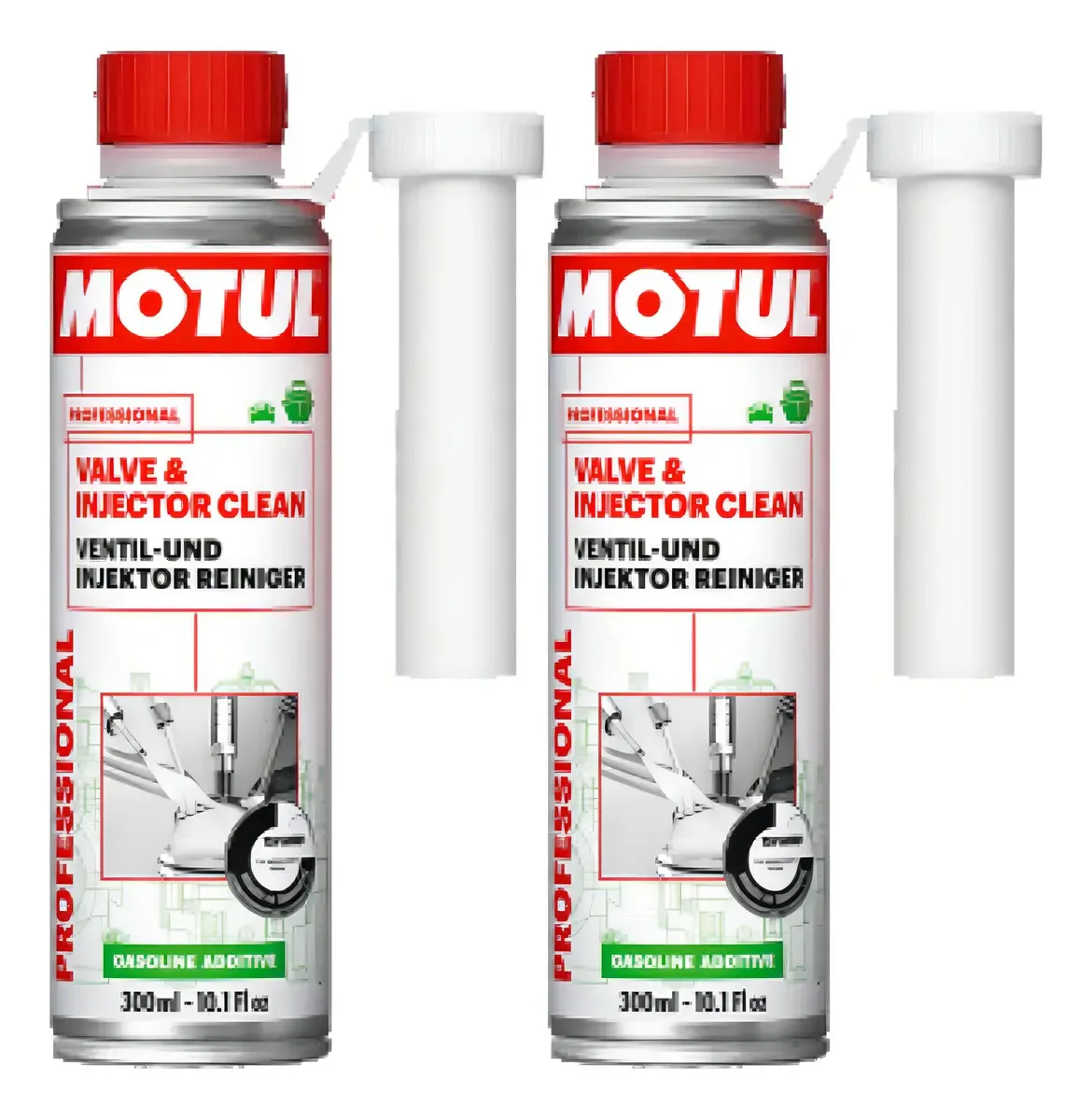 Kit 2 Aditivos Limpeza Gasolina Motul Valve Injector Clean