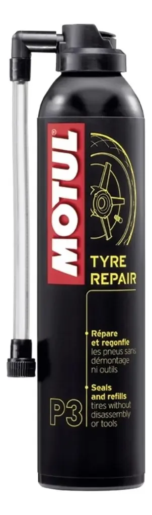 Motul P3 Tyre Repair – Reparo Instantâneo de Pneus com ou sem Câmara 300ml