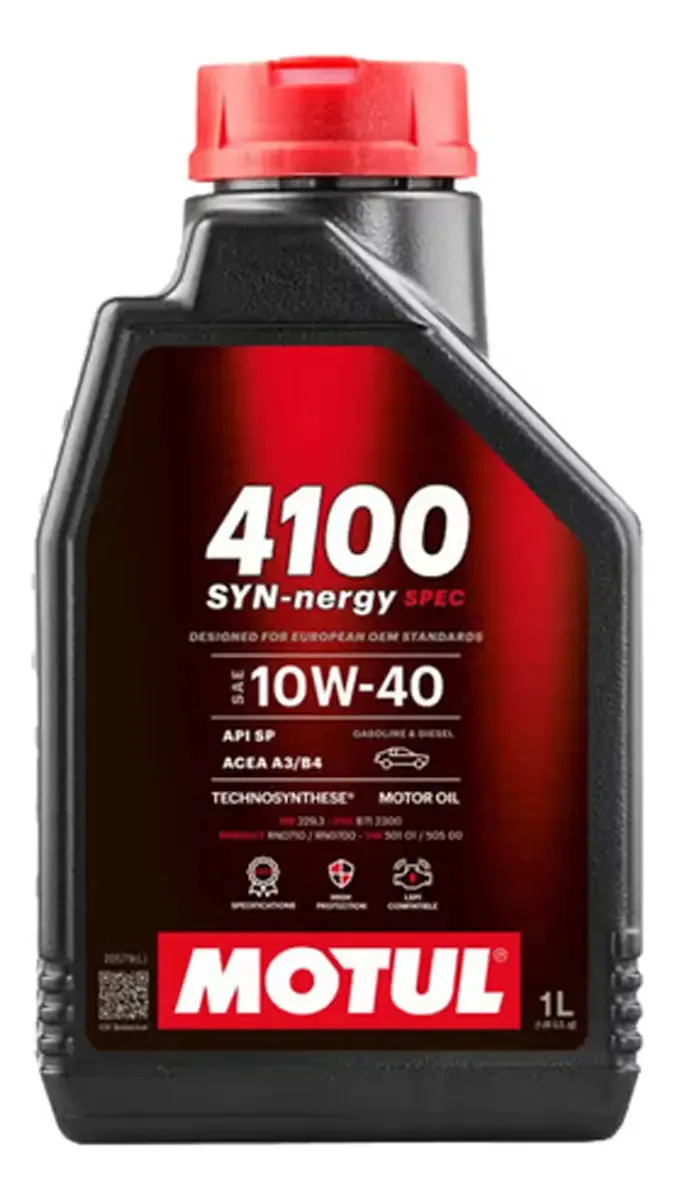 Óleo De Motor Auto Motul 4100 10w40 Sintético 1l