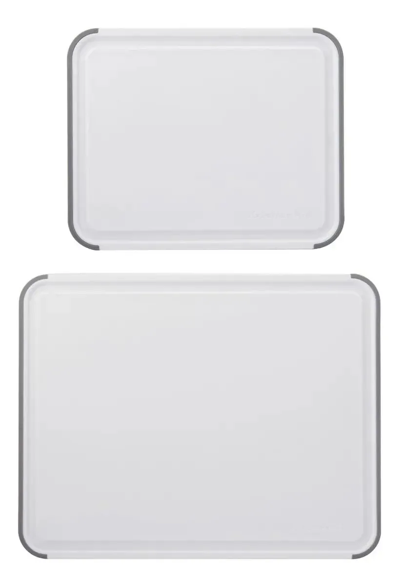 Conjunto de Tábuas de Corte Kitchenaid 2pc, Branco, 20x25cm e 35