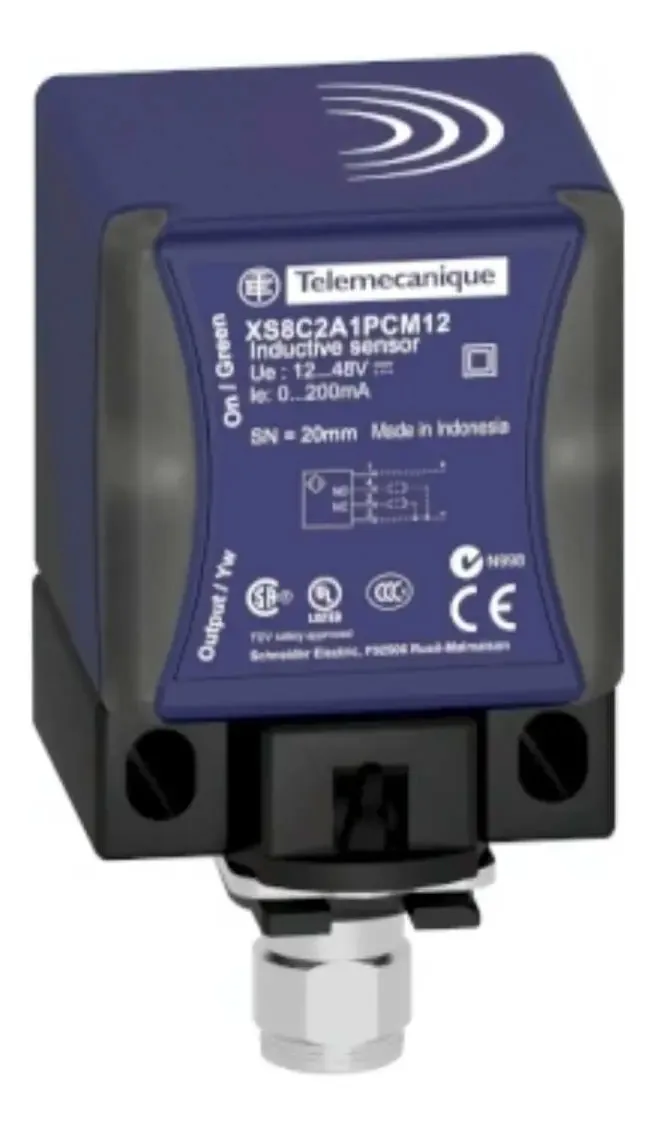 Xs8c2a1pcm12 - Sensor Indutivo Cubico 12 48vcc Pnp Na