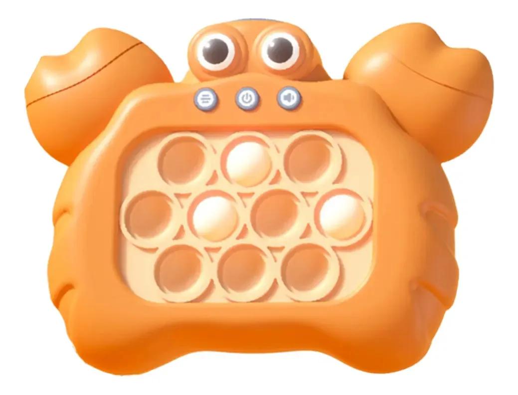 Brinquedo eletrônico Pop It Orange Crab Light and Sound Veoquiero
