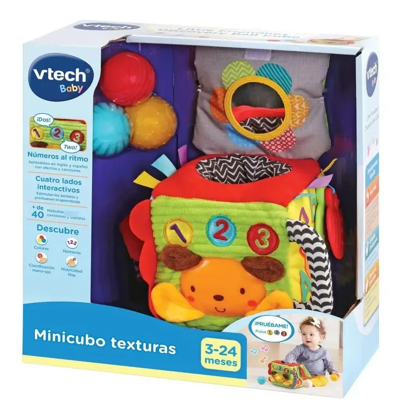 Minicubo Texturas Vtech para Desenvolvimento Infantil