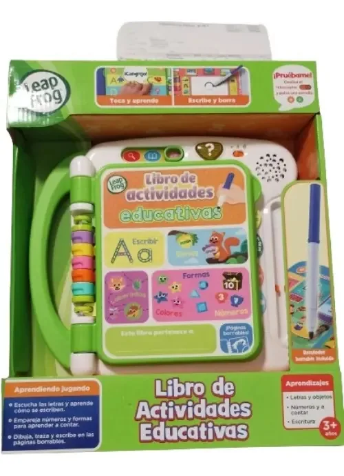 Livro de atividades educacionais Leap Frog com caneta