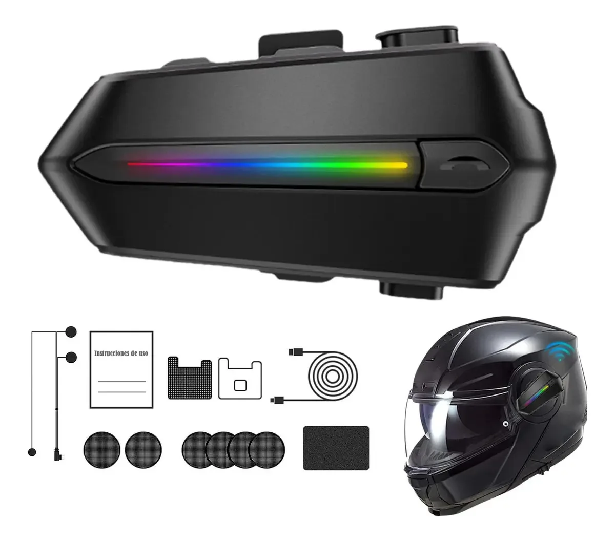 Intercomunicadores para motos jieshinw tkej-1478Diente azul color preto por unidad