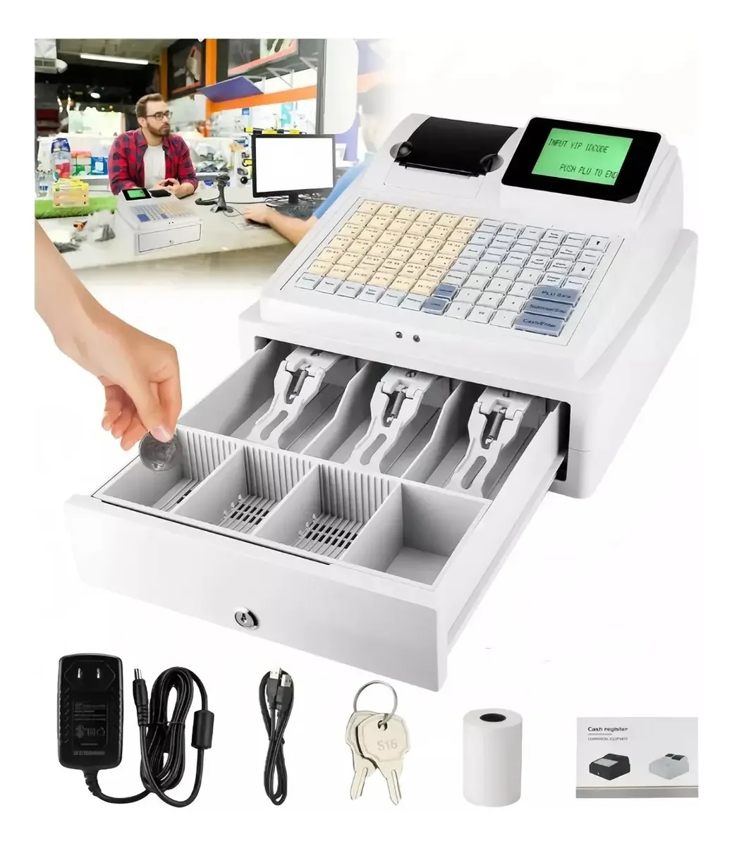 Caixa registradora comercial segura para + Key