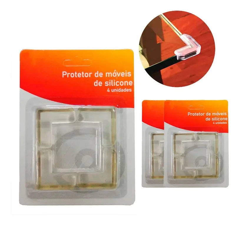 12un Protetor Silicone P/ Cantos Quinas Segurança Proteção