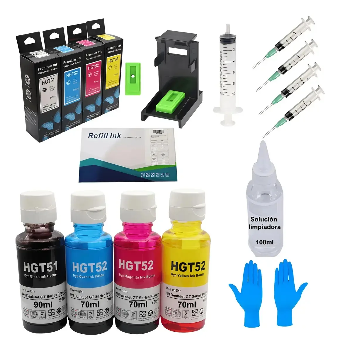 Kit de recarga de tinta para cartucho HP 667 662 664 122 60