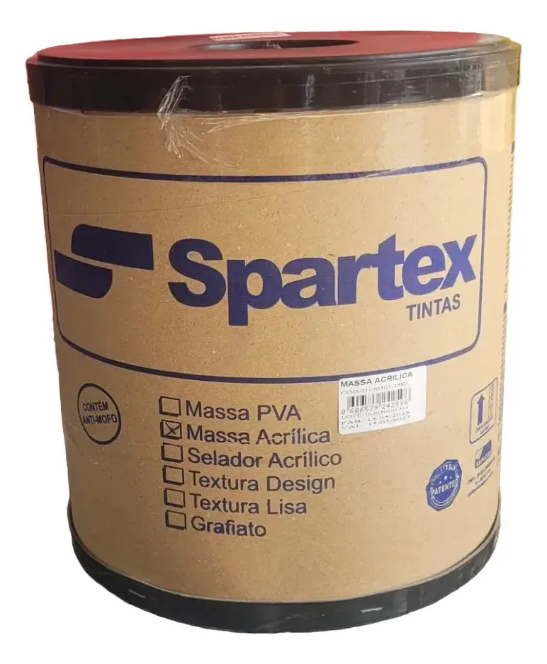 Massa Acrílica Spartex Externa Interna 25kg Fosco Paredes Fachadas