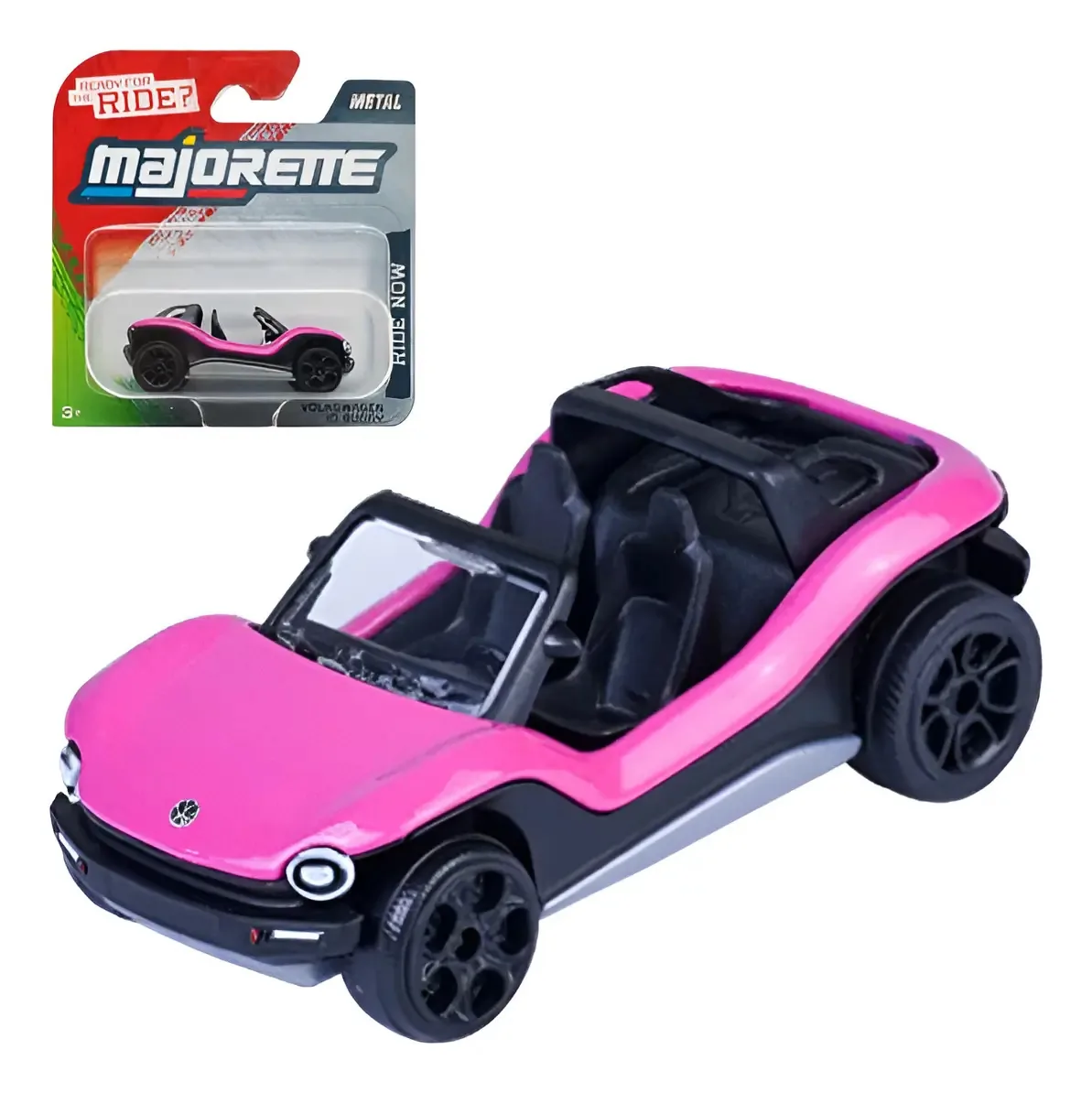 Carrinho Majorete Metal 1:64 Volkswagen Id Buggy Rosa Rosa-chiclete