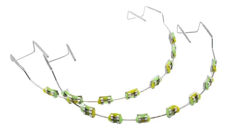 Dentes falsos do Decoração de brackets OEM verde escuro