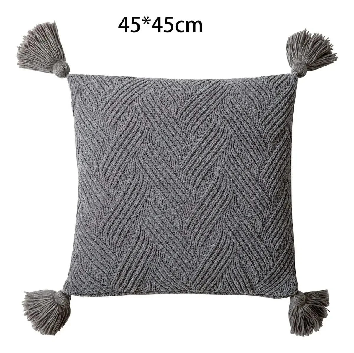Lavona Almofada Produtos para Casa Almofada para Lançar Almofada Tecido Macio de Malha de Chenille (cor: Gray)