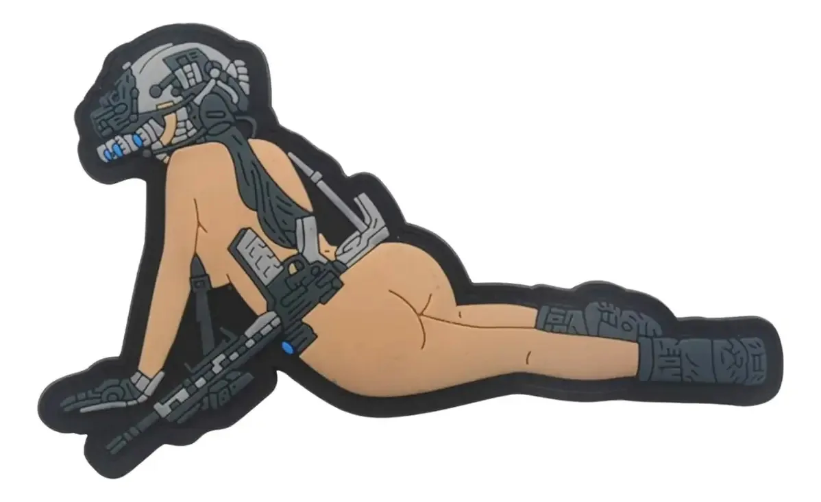 Patch de borracha de paintball Sniper Girl Airsoft