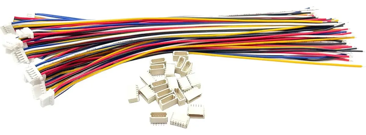 20 conectores femininos masculinos Jst Sh 1mm 26 Awg 15mm com cabo
