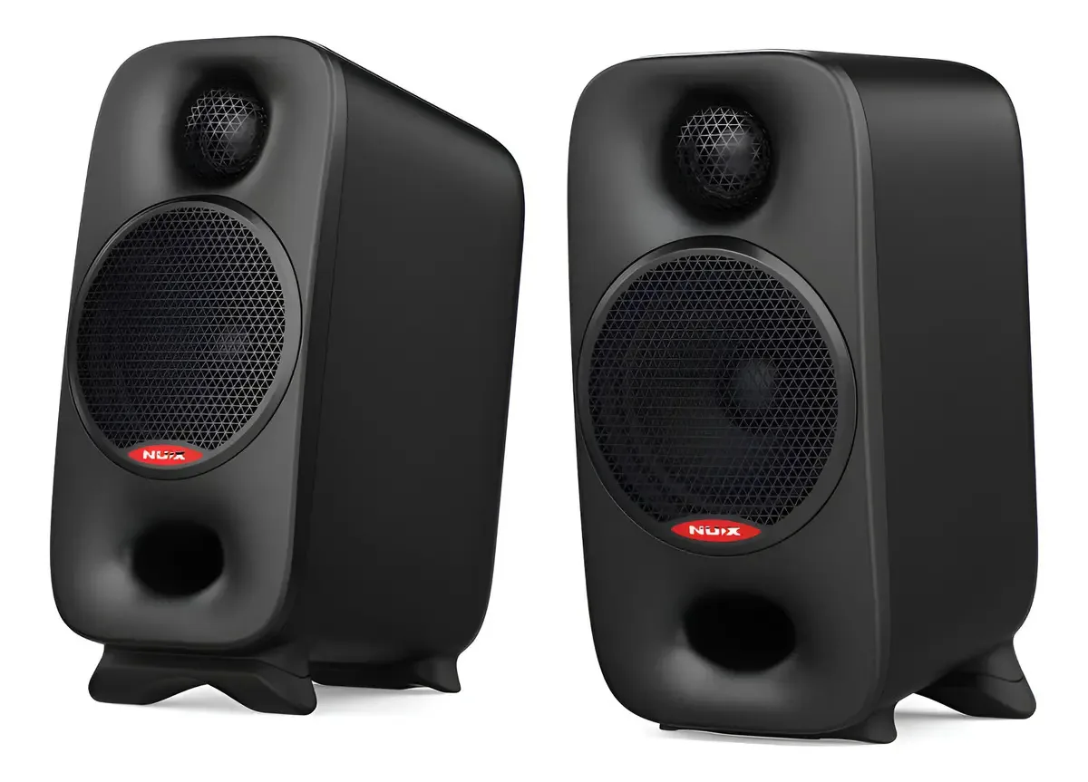 Par de monitores de estúdio Nux Axon 3 Compact 90w RMS - preto