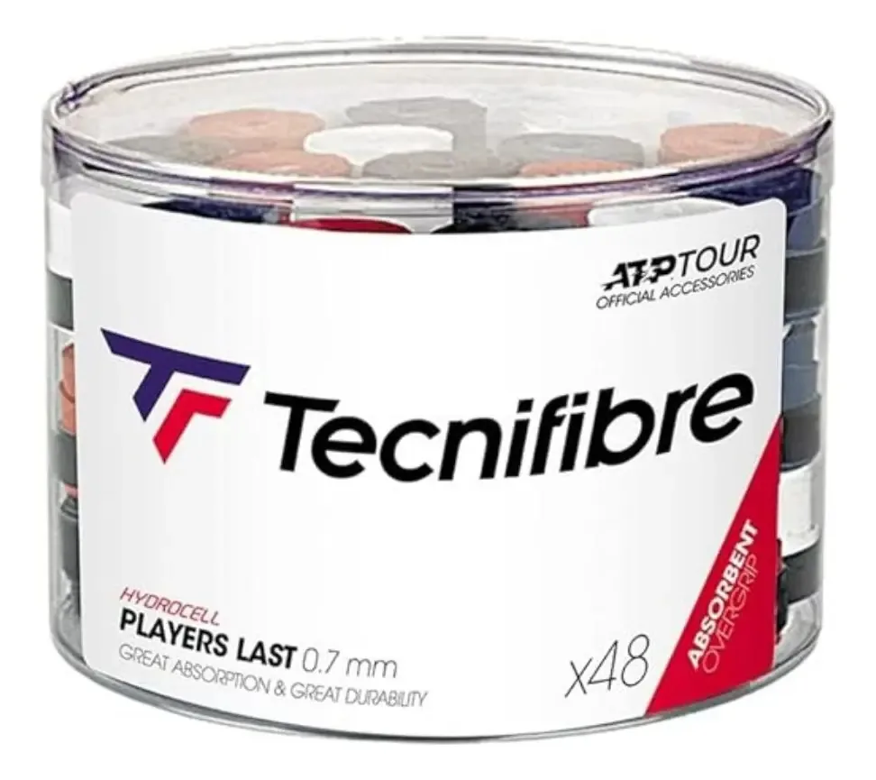Overgrip Tecnifibre Players Last Tênis 48 Unidades Cores Sortidas