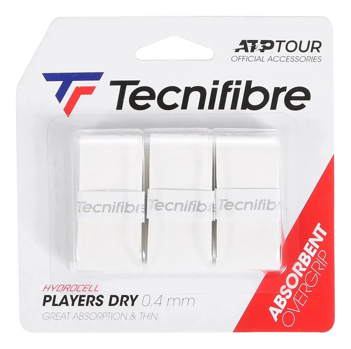 Tecnifibre Players Dry Overgrip White X 3