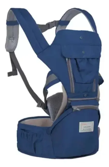 Bebê canguru ergonômico 3 em 1 cor azul