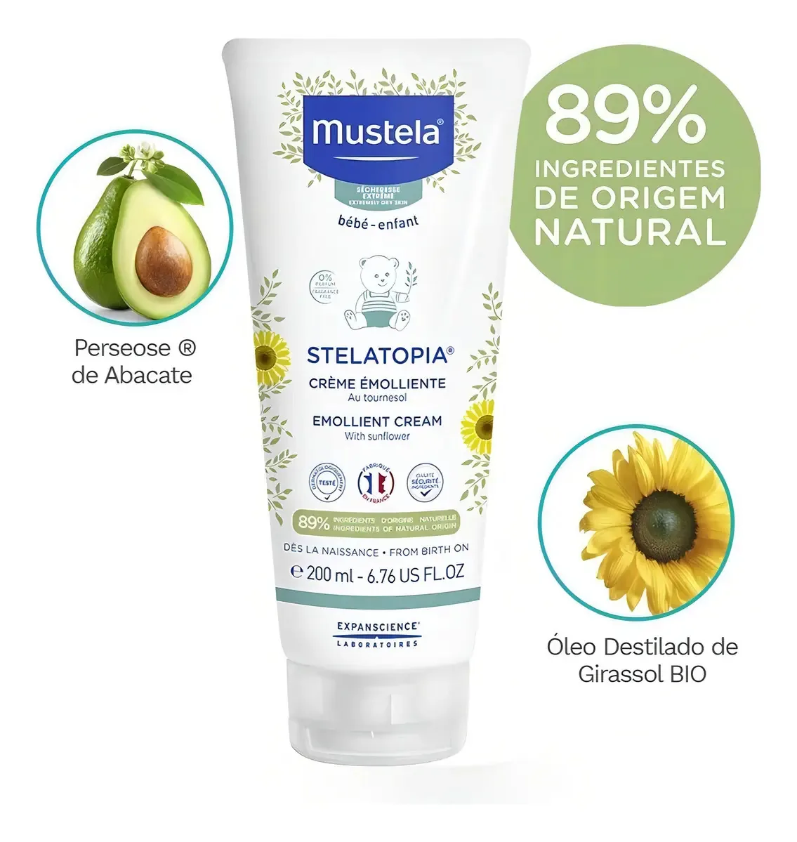 Bálsamo Emoliente Mustela Stelatopia Para Pele Atópica 200ml