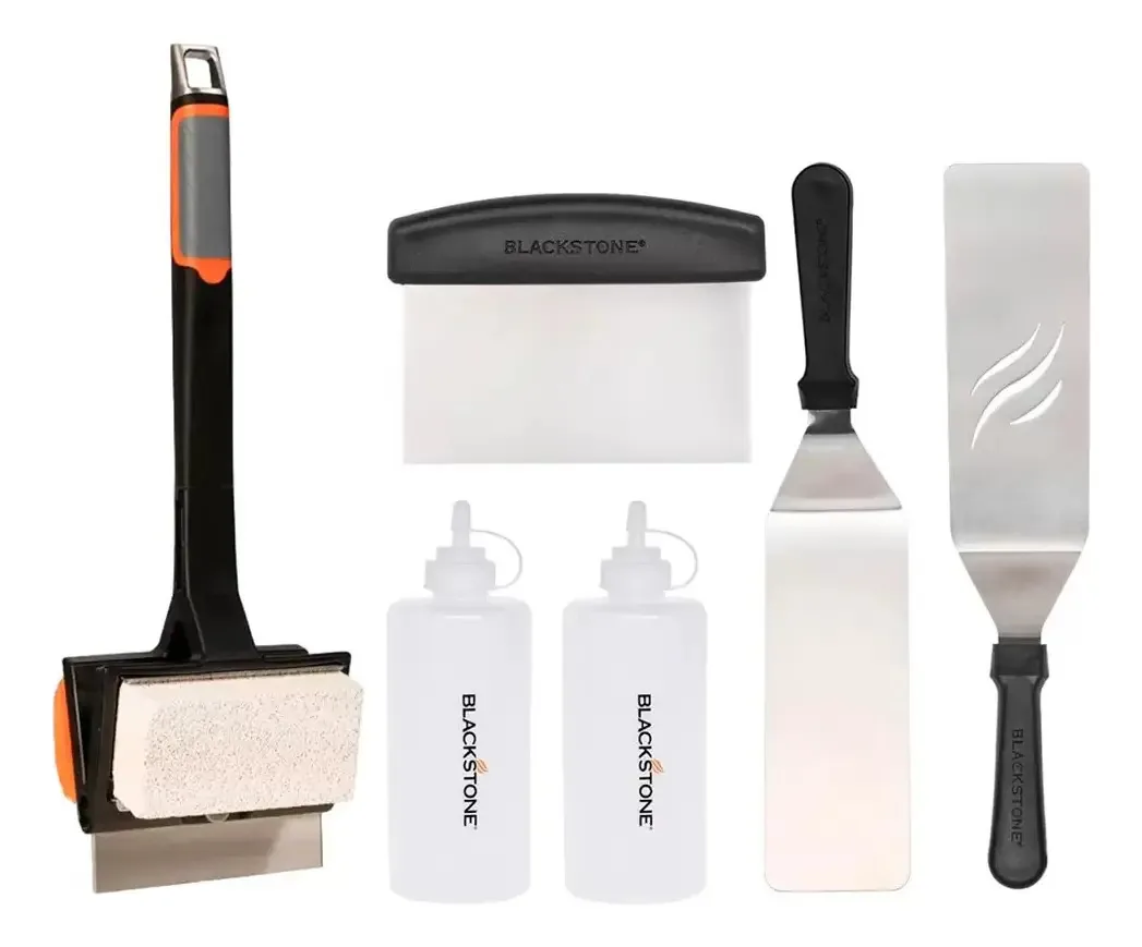 Kit de espátulas para churrasqueiras de jardim, 6 unidades