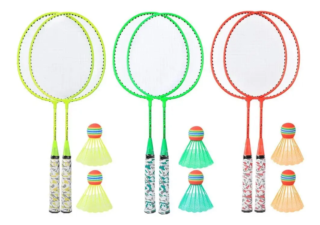Raquetes de Badminton, 1 Par de Liga de Ferro Robusta e Durável Raquete de Badminton de Qualidade Premium Perfeita para Lazer e Entretenimento Infantil