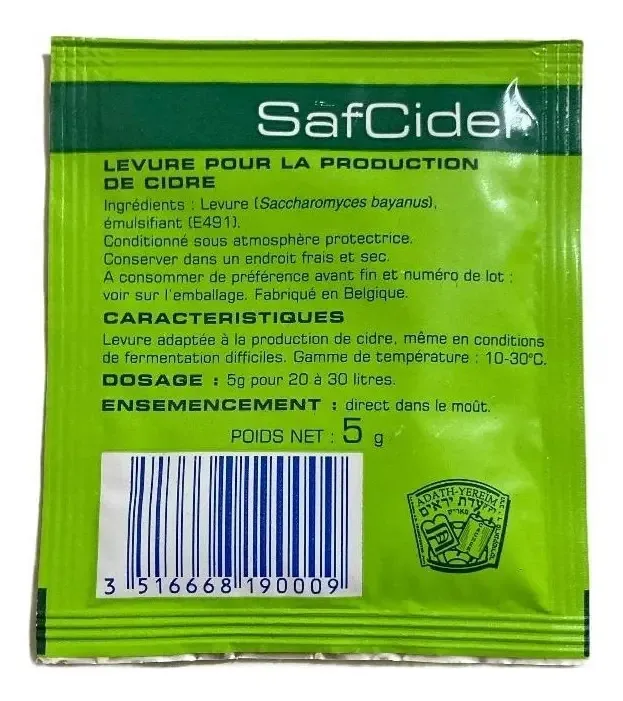 Fermento Levedura Safcider - Cidra - Sidra - Cider Fermentis