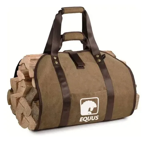 Bolsa de madeira de lona encerada Asas Equus BSfC020 - Smf