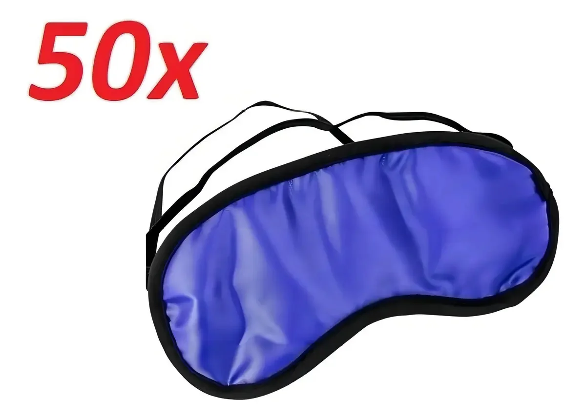 Kit 50 Máscaras De Sono Descanso Tapa Olhos Viagem Relax