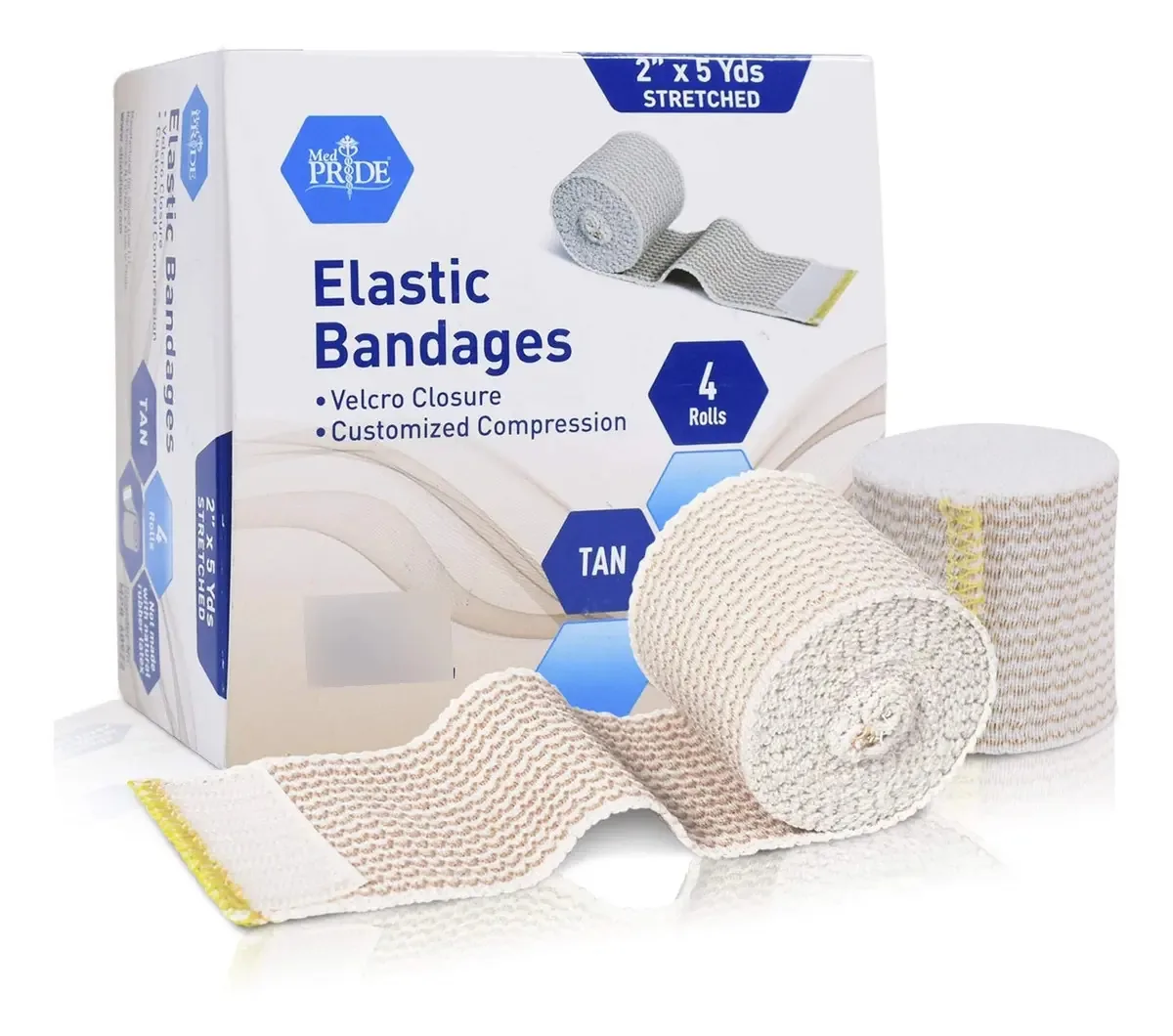 Bandagens elásticas Medpride com fechamento automático com gelo