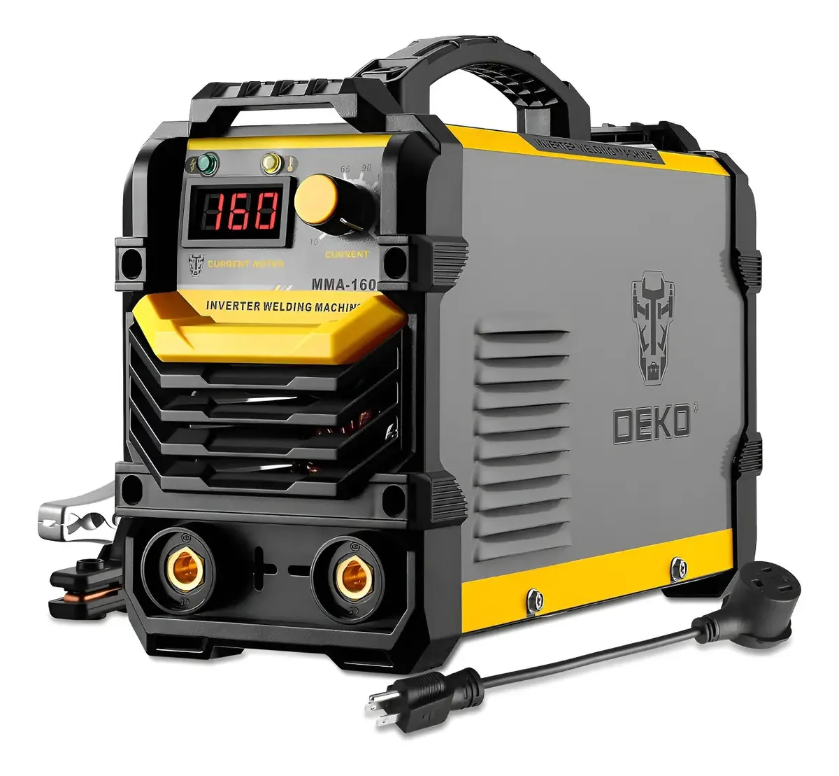 Soldador Igbt digital portátil com suporte e acessórios