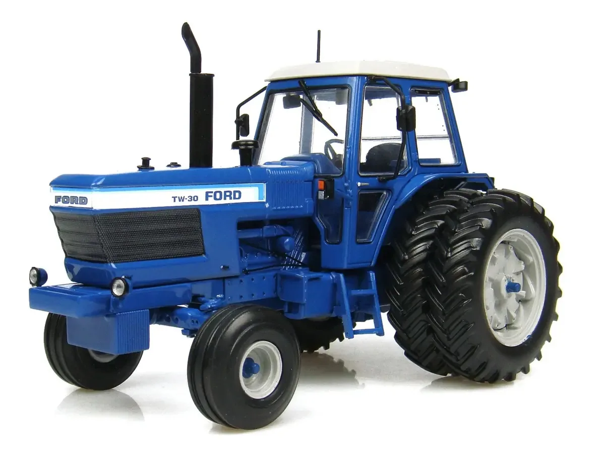 Miniatura Trator Agro Ford Tw-30 4x2 1979 Uh4024 Escala 1/32 Cor Azul