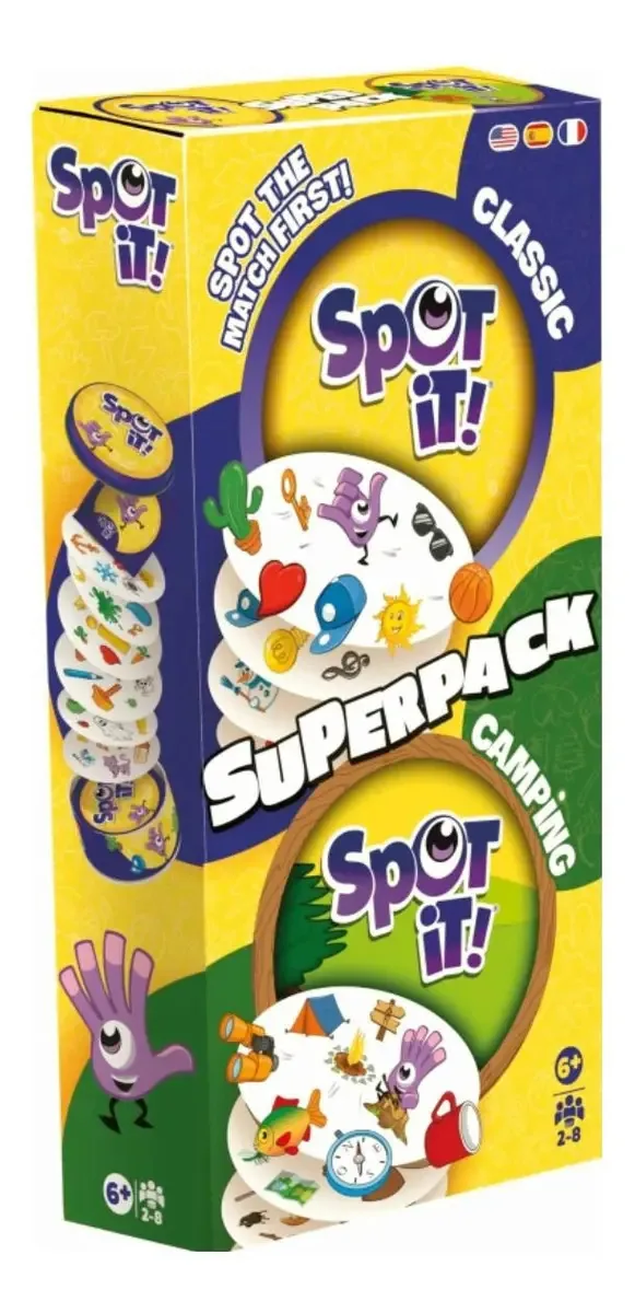 Asmodee Spot It! Super Pack (atualização de 2024) Eco Big Box